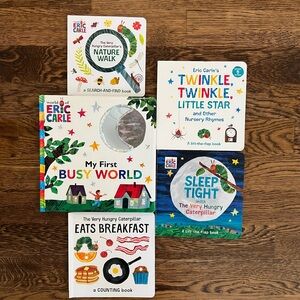 Eric Carle Set of 5 Board Books - Busy World, Nursery Rhymes, Sleep Tight